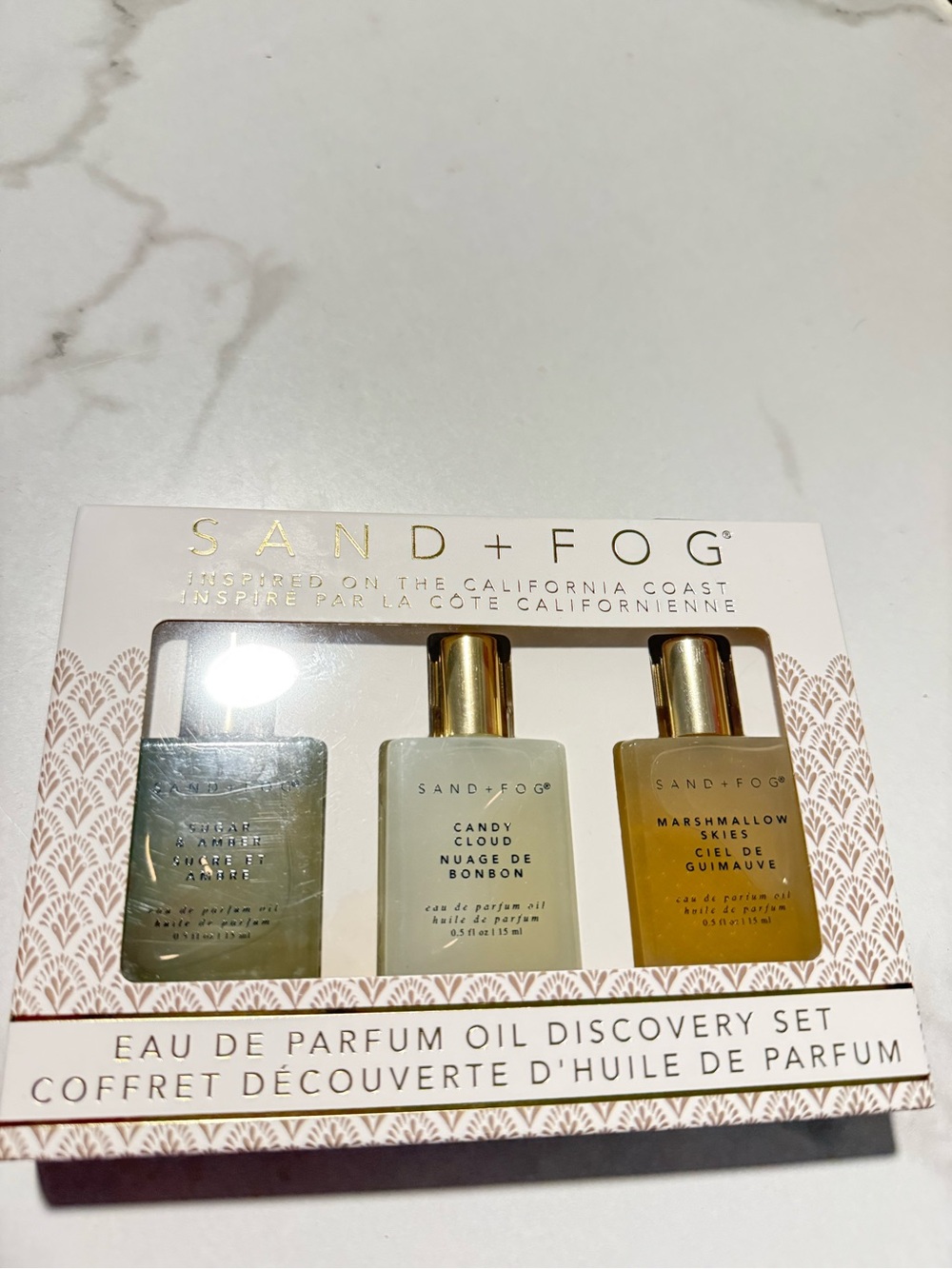 SAND + FOG Eau de Parfum Oil Discovery Set - White & Gold